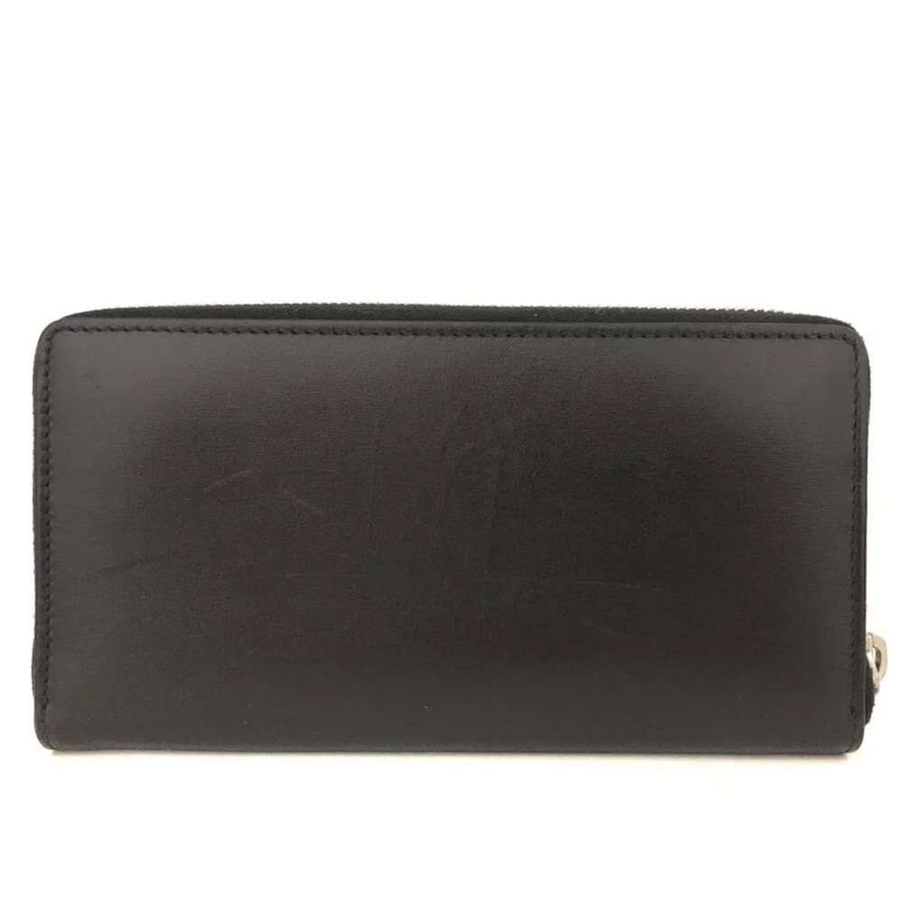 AUTH GUCCI GG Marmont Leather Zip Around Long Wallet Black - Picture 4 of 8